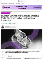 FalconX Launches Ethereum for Institutional Investors