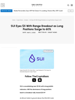 SUI Eyes $5 With Range Breakout as Long Positions Surge to 60%