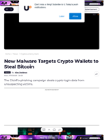 New Malware Targets Crypto Wallets to Steal Bitcoin - U.Today