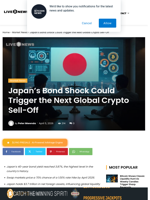 Japan Bond Shock Threatens Global Crypto Markets