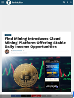 Find Mining Introduces Cloud Mining Platform Offering Stable Daily Income Opportunities - TechBullion