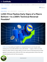 LUNC Price Flashes Early Signs of a Macro Bottom—Is a 288% Technical Reversal Possible?