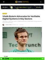 Vitalik Buterin Advocates for Verifiable Digital Systems in Key Sectors - CoinCentral