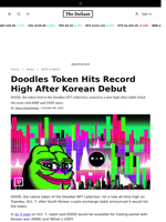 Doodles Token Hits Record High After Korean Debut - 
