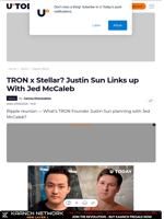 TRON x Stellar? Justin Sun Links up With Jed McCaleb