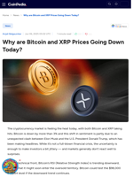 Why are Bitcoin and XRP Prices Going Down Today?