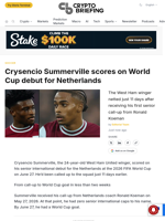 Crysencio Summerville scores on World Cup debut for Netherlands