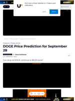 DOGE Price Prediction for September 28 - U.Today