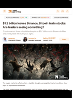 $1.2 billion leaves Binance, Bitcoin trails stocks: Are traders seeing something? - AMBCrypto