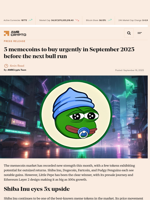 5 memecoins to buy urgently in September 2025 before the next bull run - AMBCrypto