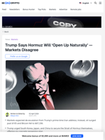 Trump Says Hormuz Will 'Open Up Naturally' — Markets Disagree - BeInCrypto