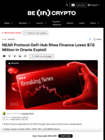 Rhea Finance Exploit Drains $7.6M From NEAR DeFi Hub