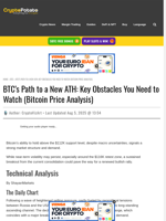 BTC’s Path to a New ATH: Key Obstacles You Need to Watch (Bitcoin Price Analysis)