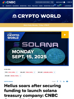Helius soars after securing funding to launch solana treasury company: CNBC Crypto World