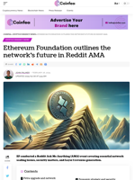 Ethereum Foundation outlines the network’s future in Reddit AMA - Coinfea