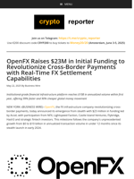 OpenFX Raises $23M in Initial Funding to Revolutionize Cross-Border Payments with Real-Time FX Settlement Capabilities