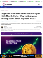 Dogecoin Price Prediction: Network Just Hit 3-Month High – Why Isn’t Anyone Talking About What Happens Next?