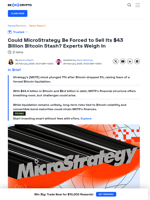 Could Strategy (MSTR) Be Pressured to Sell $43 Billion in Bitcoin?