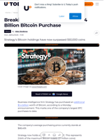 Breaking: Strategy Announces $1.4 Billion Bitcoin Purchase