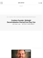 Cardano Founder: Midnight Decentralization Started from Day One