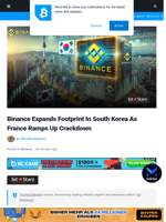 Binance Expands Footprint In South Korea As France Ramps Up Crackdown | Bitcoinist.com