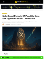Nate Geraci Projects XRP and Cardano ETF Approvals Within Two Months