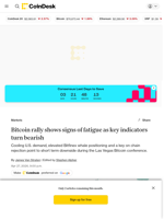 Bitcoin signals flash caution as conference kicks off and momentum fades