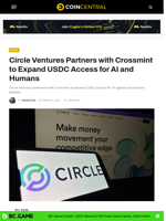 Circle Ventures Partners with Crossmint to Expand USDC Access for AI and Humans - CoinCentral