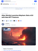 Alien Worlds Launches Mayhem: Beta v0.6 with New NFT Features: Guest Post by Kanalcoin | CoinMarketCap