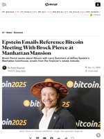 Epstein Emails Reference Bitcoin Meeting With Brock Pierce at Manhattan Mansion - Decrypt