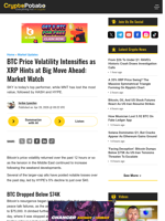 BTC Price Volatility Intensifies as XRP Hints at Big Move Ahead: Market Watch