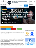 DALPY Coin Gains Professional Recognition Through Major New York Wall Street Research Platform  | Live Bitcoin News