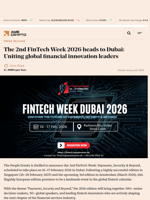 The 2nd FinTech Week 2026 heads to Dubai: Uniting global financial innovation leaders - AMBCrypto