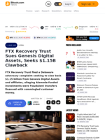 FTX Recovery Trust Sues Genesis Digital Assets, Seeks $1.15B Clawback – Legal Bitcoin News