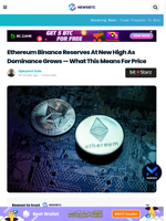 Ethereum Binance Reserves At New High As Dominance Grows — What This Means For Price