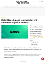 Kalshi taps Alpaca to expand event contracts to global brokers