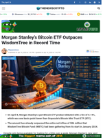 Morgan Stanley’s Bitcoin ETF Outpaces WisdomTree in Record Time - TheNewsCrypto