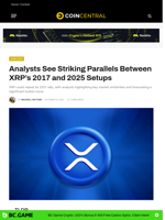 Analysts See Striking Parallels Between XRP’s 2017 and 2025 Setups - CoinCentral