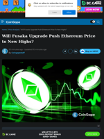 Will Fusaka Upgrade Push Ethereum Price to New Highs?