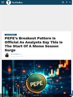 PEPE’s Breakout Pattern Is Official As Analysts Say This Is The Start Of A Meme Season Surge