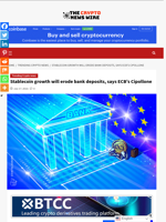 Stablecoin growth will erode bank deposits, says ECB’s Cipollone - The Crypto News Wire