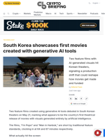 South Korea showcases first movies created with generative AI tools