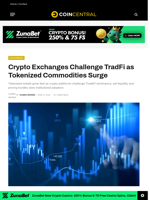 Crypto Exchanges Challenge TradFi as Tokenized Commodities Surge