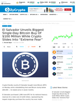 El Salvador Unveils Biggest Single-Day Bitcoin Buy Of $100 Million While Crypto Slides Into “Extreme Fear” ⋆ ZyCrypto