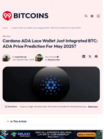Cardano ADA Lace Wallet BTC Integration: ADA Price Prediction