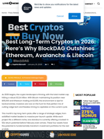 Best Long-Term Cryptos in 2026: Here’s Why BlockDAG Outshines Ethereum, Avalanche & Litecoin | Live Bitcoin News