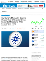 Cardano’s Midnight Begins Phase Two Of Glacier Drop, Records Milestone With Scavenger Mine ⋆ ZyCrypto
