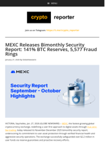MEXC Releases Bimonthly Security Report: 141% BTC Reserves, 5,577 Fraud Rings
