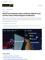 WLD Price Prediction: Bears Hold the High Ground as Price Tests Critical Support Confluence - Blockchain.News