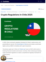 Crypto Regulations In Chile 2025